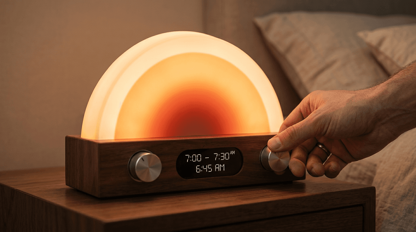 Setting the wake-up window on Restarla's rotary dial